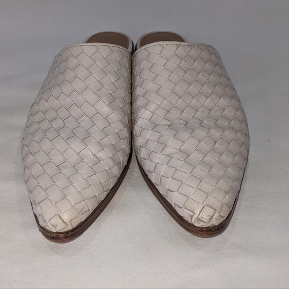 Marc Fischer ML Garren White Leather Mules Size 6 - Picture 4 of 10
